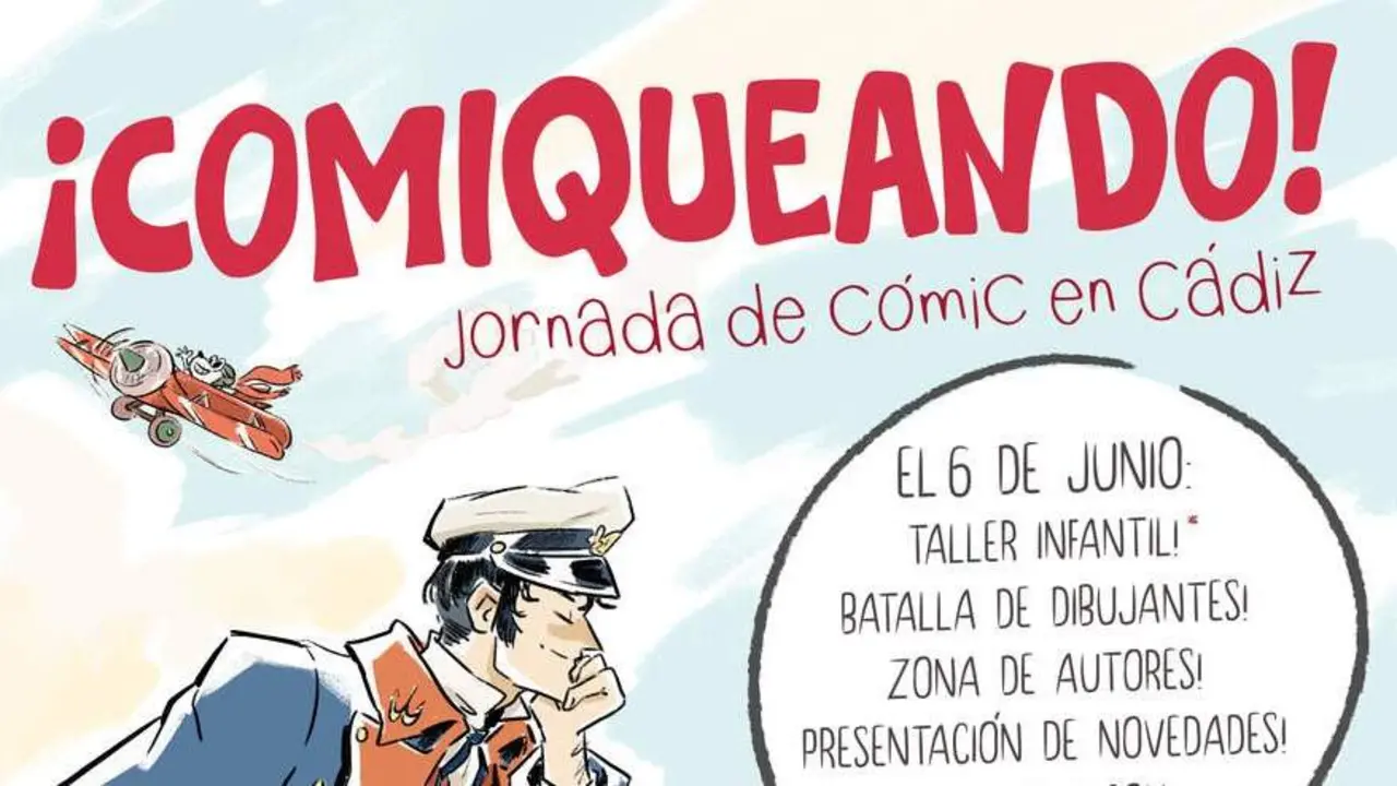 Cartel de '&iexcl;Comiqueando!'. | Ayuntamiento de C&aacute;diz.