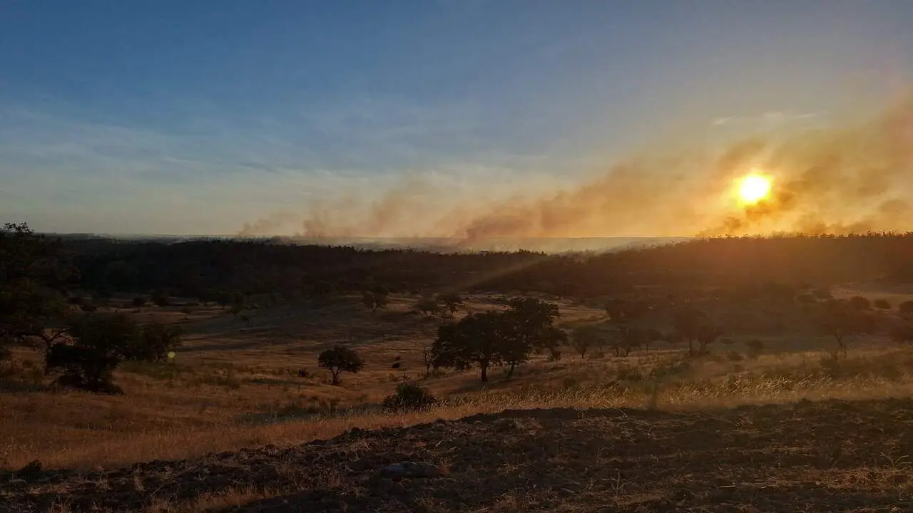Incendio en Alosno. | Europa Press.