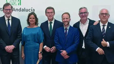 Rajoy, Lina, Feij&oacute;o, &Eacute;rik, Chiqui y Estrella, en la investidura de Juanma. - VIVA JA&Eacute;N
