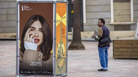 Carteles publicitarios del Festival de Cine de Huelva. - A.H.