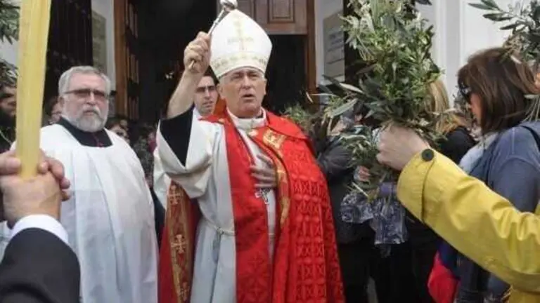 El obispo de C&aacute;diz y Ceuta, Rafael Zornoza, el pasado Domingo de Ramos en Ceuta. E. P.