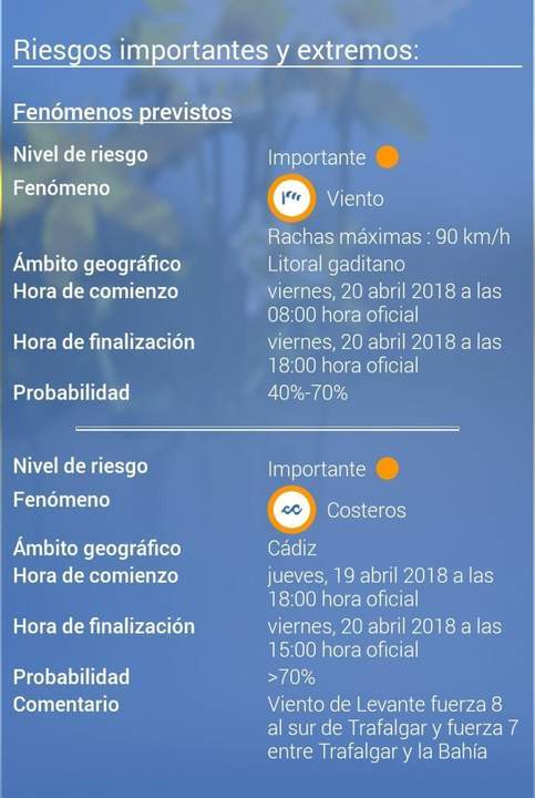 Alerta en el Facebook de ProtecciÃ³n Civil.