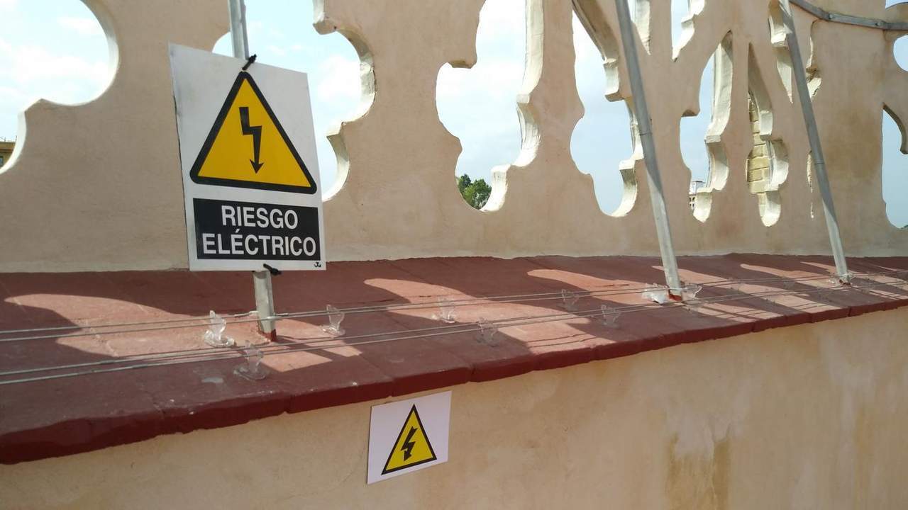Sistema de seguridad contra las palomas.