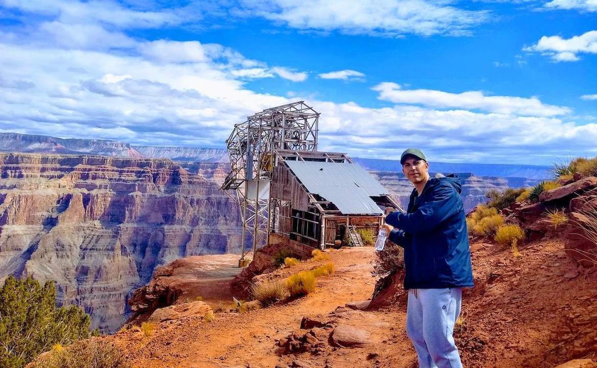 Cristian durante una de sus rutas por el Gran CaÃ±Ã³n.