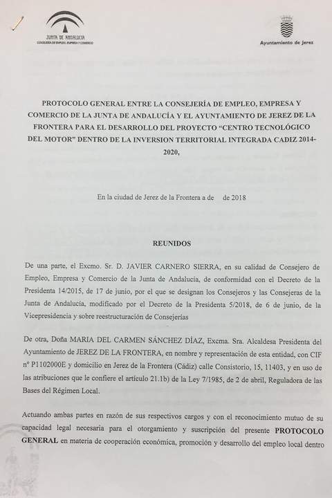 Borrador del Protocolo entre Junta y Ayuntamiento 