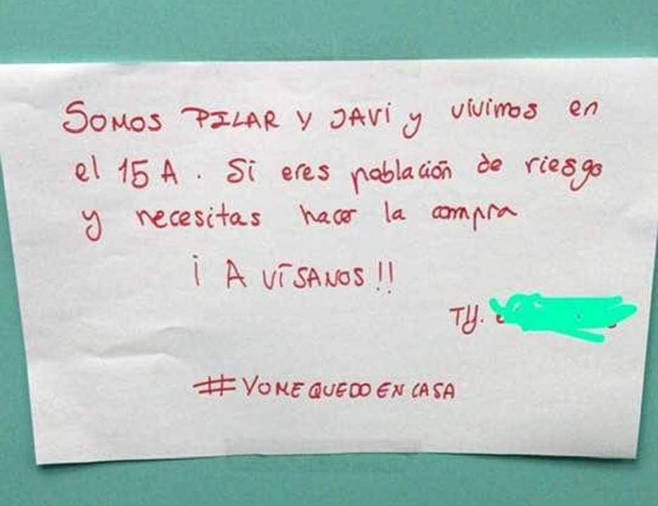 Cartel en un ascensor.
