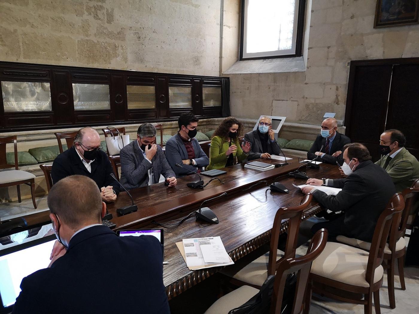 El encuentro de Muñoz con los técnicos de Mercadona.