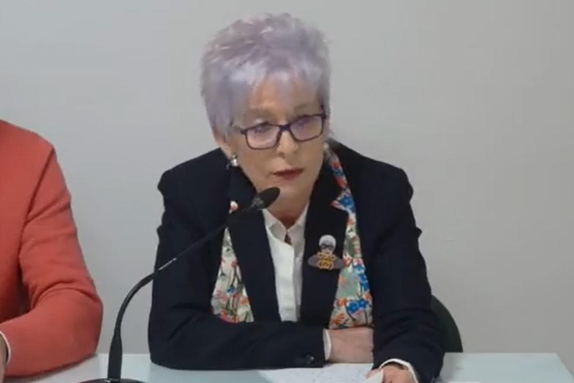 Elena Víboras, durante la rueda de prensa. 