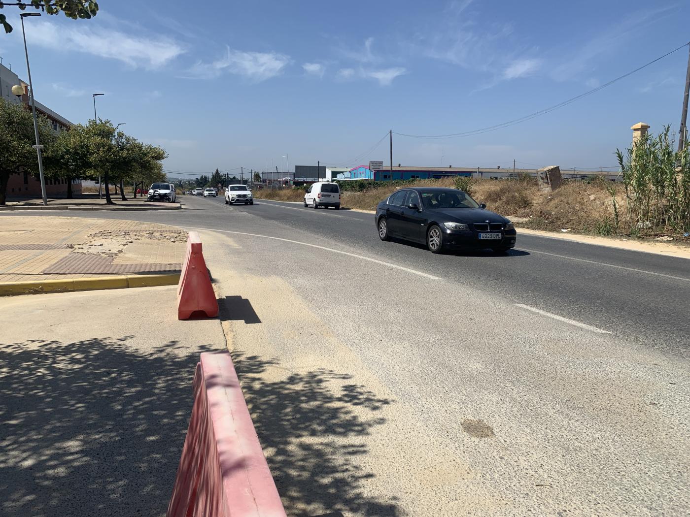 Estado actual de la carretera de Chipiona.