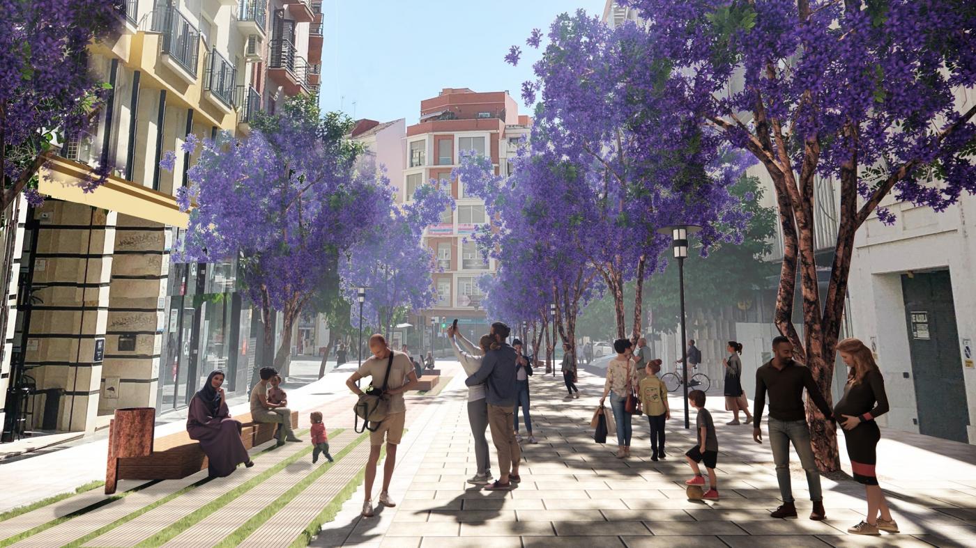 La calle Plus Ultra quedará así tras las obras.