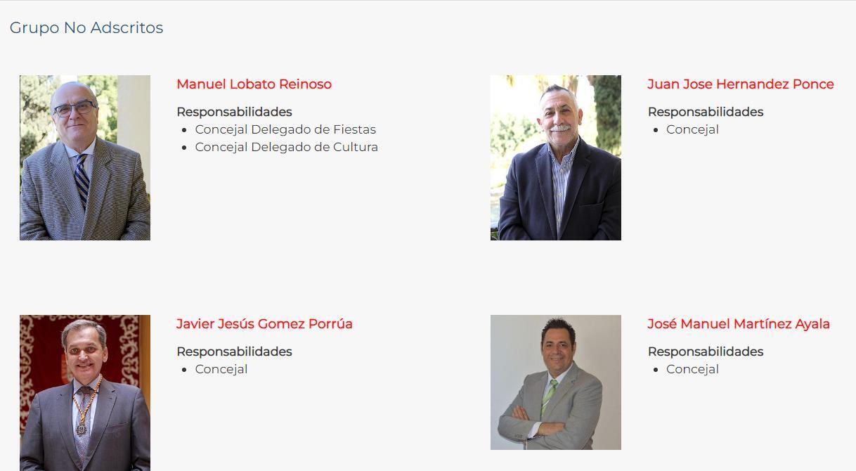 Grupo de los no adscritos.