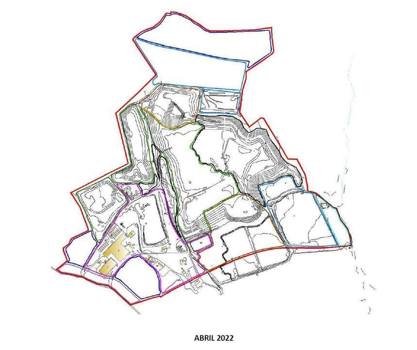 Plano de los terrenos de la planta de Montemarta-Cónica.