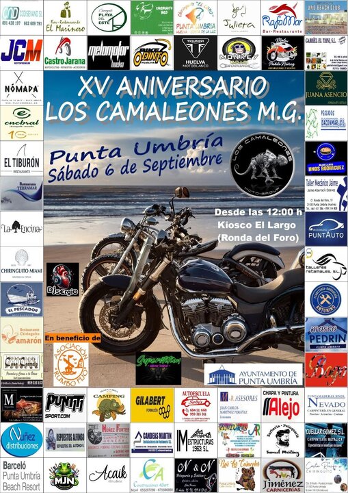 XV Aniversario 'Los Camaleones' Moto Group de Punta Umbría 2025. | Ayuntamiento de Punta Umbría.