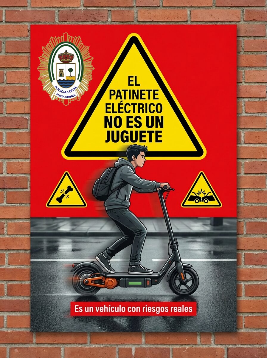 Campaña sobre los Patinetes Eléctricos de la Policía Local de Punta Umbría. | Ayto. Punta Umbría.
