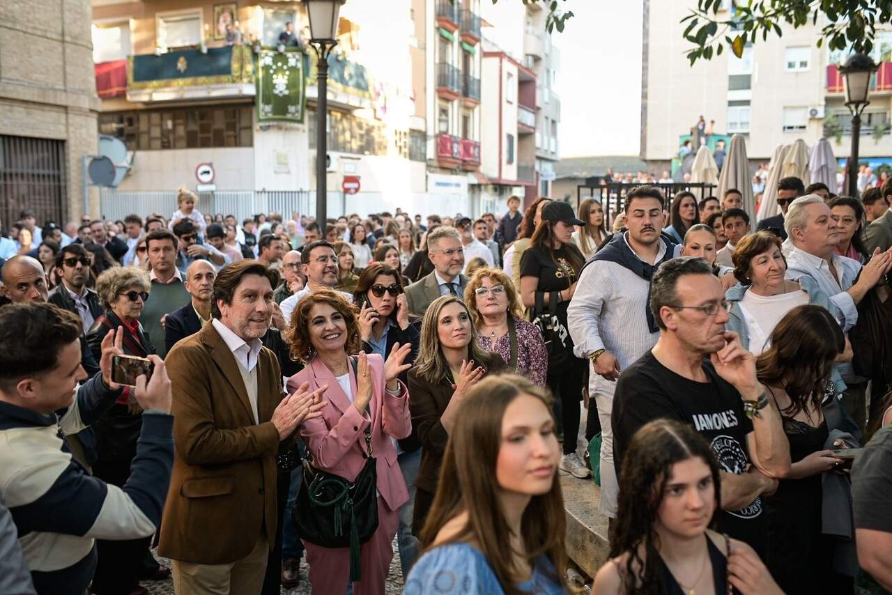 Mario Jiménez, tras María Jesús Montero, María Márquez y Enrique Gaviño, el Miércoles Santo en Huelva. | PSOE-A.