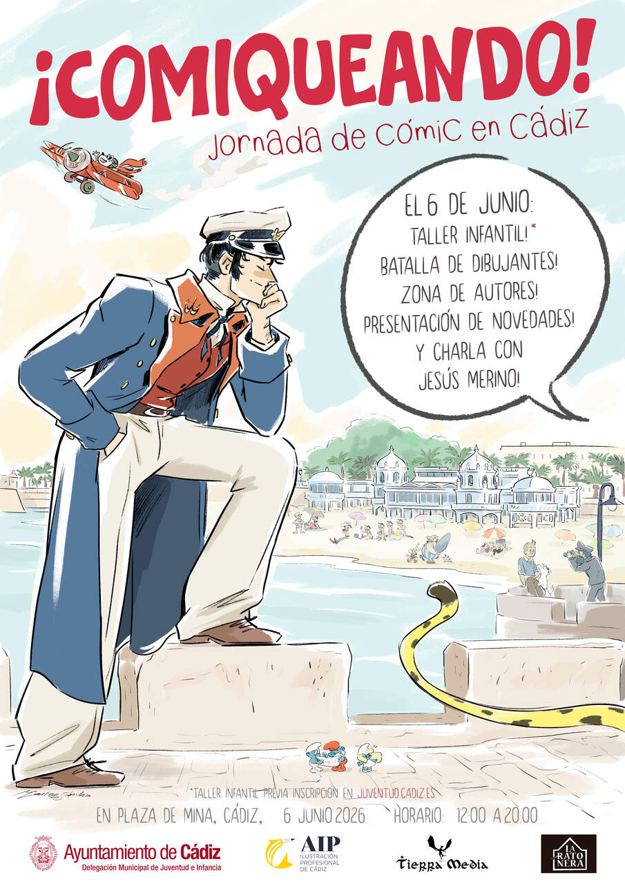 Cartel de '¡Comiqueando!'. | Ayuntamiento de Cádiz.
